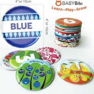 Floating Baby Flash Cards for Bathtub - Learn Numbers & Colors (Set of 21) - Image 4