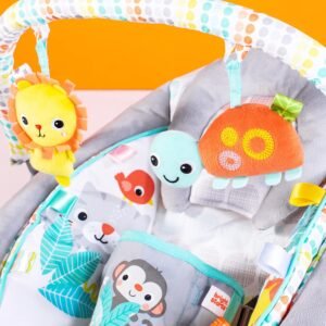 Whimsical Wild Cradling Bouncer Seat with Vibration & Melodies, 19x23" - Image 11