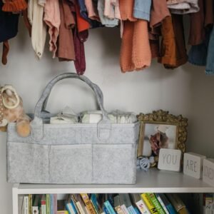 PUTSKA Nursery Storage Basket - Diaper Caddy Organizer for Newborn Essentials - Image 8