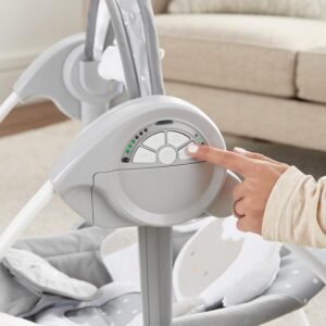 Ingenuity Comfort 2 Go Portable Swing - Compact Cuddle Lamb Design - Image 3