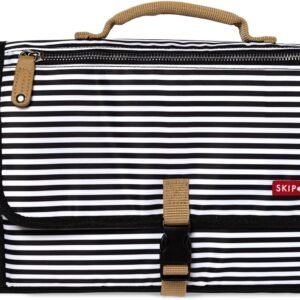 Skip Hop Portable Baby Changing Pad, Pronto, Black & White Stripe