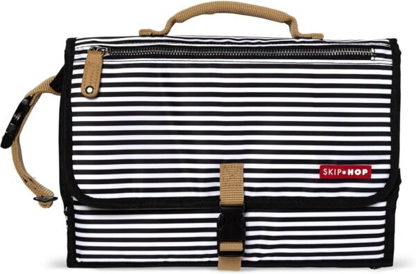 Skip Hop Portable Baby Changing Pad, Pronto, Black & White Stripe