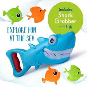 Hoovy Shark Bath Toy Set for Toddlers – 4 Toy Fish Included - Image 2