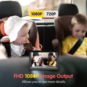 LUCKVIEW 5" 1080P Baby Car Seat Camera with IR Night Vision & 3X Zoom - Image 2