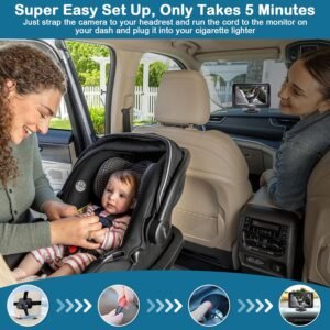 HD 1080P Baby Car Camera: Easy Install & Protects Baby’s Eyes, 150° Wide Angle - Image 2