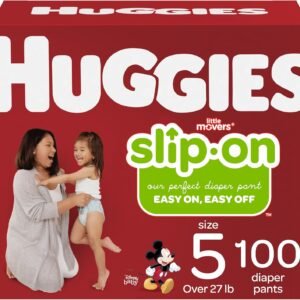Huggies Little Movers Slip-On Diaper Pants, Size 5, 100 Count