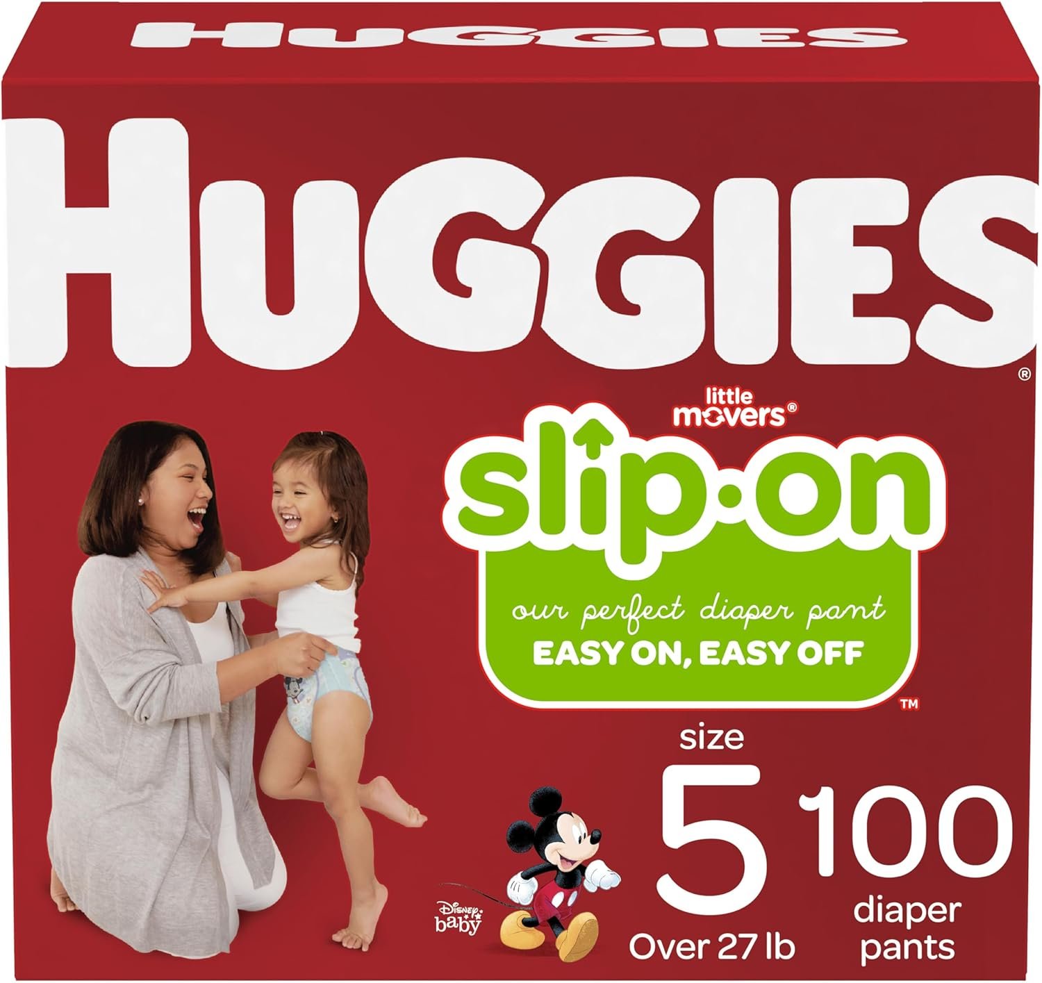 Huggies Little Movers Slip-On Diaper Pants, Size 5, 100 Count