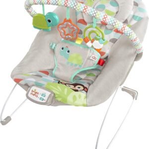Bright Starts Happy Safari Vibrating Bouncer Seat with Toy Bar & Harness - 0-6 Months - Image 8