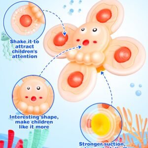 Vanmor Baby Bath Suction Cup Spinner Toys - 4 Pcs for Toddlers, Travel & Gifts - Image 4