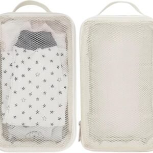 Diaper Bag Organizing Pouches, 2PCS Waterproof Pod Diaper Bag Organizer, Reusable Washable Storage Mesh Pouch with Hanging Rope for Travel..