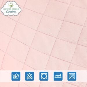 iGRATENS Baby Bjorn Bouncer Cover - 100% Cotton, Machine Washable, Pink - Image 6