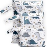 Wet Bag, 3 Pack Waterproof Wet Bags for Travel and Gym - Smell Proof Travel Essentials for Women, Dry Bags for Toiletries, Vacation Laundry, and Diaper Bag Storage.