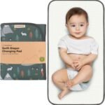 KeaBabies Portable Diaper Changing Pad, Easy Wipe Clean - Foldable Waterproof Baby Changing Mat for Diaper Bag, Compact, Lightweight, Baby Changer Travel Essential, Machine Washable (Woods)