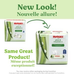 Huggies Unscented Baby Wipes with Aloe & Vitamin E - 3 Packs, 168 Count - Image 4