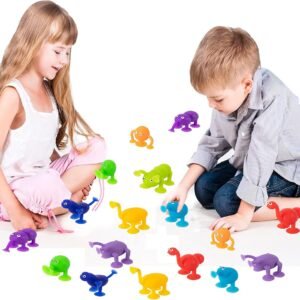 BAIVYLE 18 Pack Animal Shape Suction Toys - Silicone Bath & Stacking Fun - Image 7