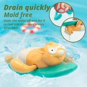 DUCKBOXX Wind-Up Beach & Bath Toys - Mold-Free Montessori Set (2pcs) - Image 3
