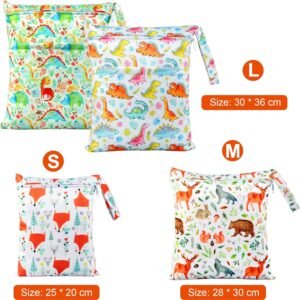 Reusable Waterproof Wet Dry Bags - 4 Pack | Baby Diaper & Laundry Organizer - Image 3