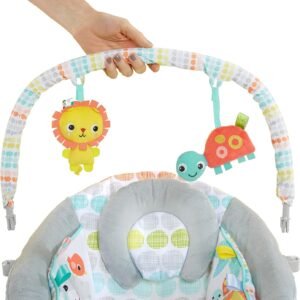 Whimsical Wild Cradling Bouncer Seat with Vibration & Melodies, 19x23" - Image 3