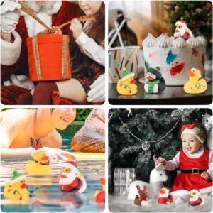12pcs Christmas Rubber Duck Toys | Cute Holiday Ducky Gifts & Party Decor - Image 7