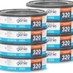 Diaper Genie Essentials Round Refill 8-Pack | Holds Up to 2560 Newborn Diapers | Features Unscented Continuous Film | Compatible with Diaper Genie Complete and Expressions Pails