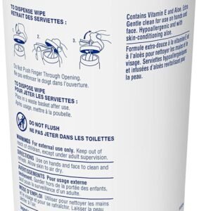 Wet Ones Aloe & Vitamin E Hand Wipes, Unscented, 40 Count Canister - Image 2