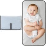 Comfy Cubs Baby Changing Pad (Compact) - Waterproof Diaper Changing Mat with Cushioned Pillow - Soft & Lightweight, Foldable Design for Travel - Stylish Colors for Boys and Girls - (Sea Blue)