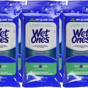 Vitamin E & Aloe Hand Wipes - 20 Count (10 Pack) | Wet Ones - Image 3