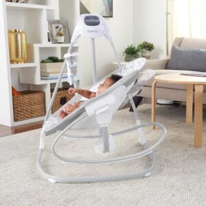 Lightweight 2-in-1 Baby Swing & Rocker with Vibrations & Sounds, 0-9M - Image 7