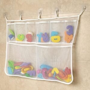 Lilly's Love Extra Large Bath Toy Storage – 20x32 in. Holder & 5 Hooks - Image 2