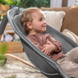Ingenuity Every Season 2-in-1 Baby Rocker & Seat - Cool & Warm Fabrics, Music & Vibration, for 0-30 Months, Wesley (Grey) - Image 11
