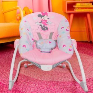 Minnie Mouse Infant to Toddler Rocker & Seat with Vibration, Toy Bar - Image 9