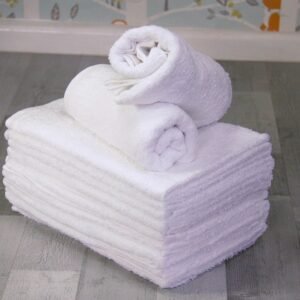 Bright Bots Terry Nappies - 12 Pack White Cloth Diapers for Baby - Image 3