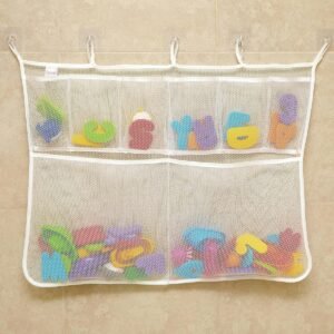 Lilly's Love Extra Large Bath Toy Storage – 20x32 in. Holder & 5 Hooks - Image 3