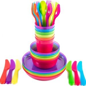 Cuddly Hippo 36-Piece Kids Dinnerware Set