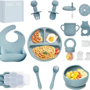 15-Piece Silicone Baby Feeding Set for Weaning