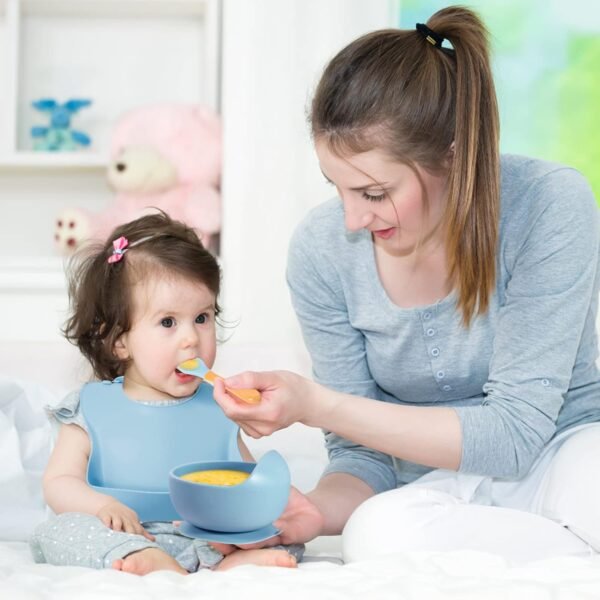8-Pack BPA-Free Silicone Baby Feeding Set: Suction Plates, Bibs & More 6 71cvkA2I+rL. AC SL1500